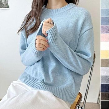 니트 라운드세련 티셔츠 캐시울 데일리온뉴 편한 가디건