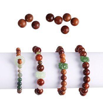 8mm 장미목 나무구슬(10g 약36개) [4038] / 묵주 염주 팔찌 비즈 재료