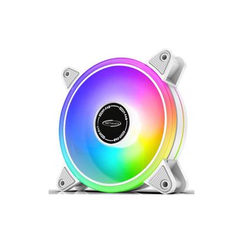 케이스 쿨러 쿨링팬 120mm ARGB PWM 화이트 1개 데스크탑 냉각