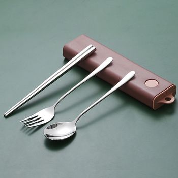 식도락 휴대용 수저 포크세트 소풍 무소음 수저통