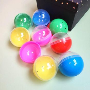 컬러 반투명 뽑기 캡슐 65mm 10P 럭키드로우 추첨볼 뽑기통 빈캡슐