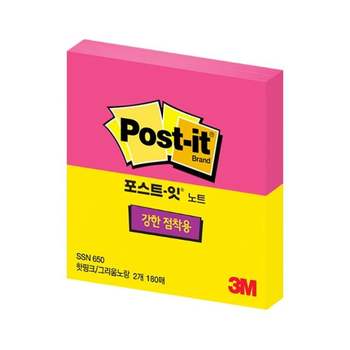 3M 스티키노트SSN650-2 (38x76mm2개입180매)