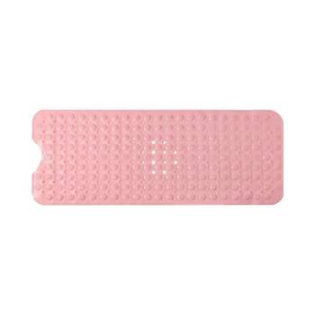 타일 T5R1F5V4 흡착 욕조 매트 (40x100cm 라이트핑크) DK27