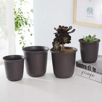 플라스틱 원형 추천 화분 그레이 꾸안꾸 3호 미니 식 미니화분 식목일 모종심기 다육이