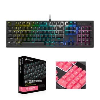 커세어 K60 RGB PRO PBT 한글 키캡 (비올라축핑크)
