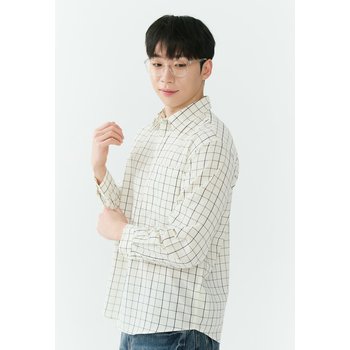 [26SS] 남성) 시어서커 원포켓 체크 셔츠 AQ1WWH203-IV