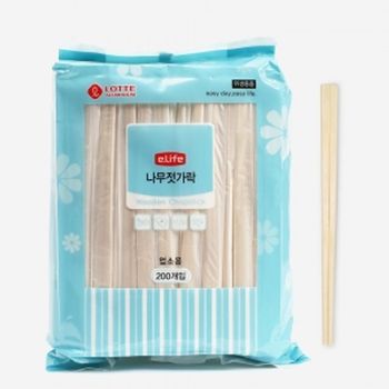 이라이프나무젓가락200개입(업소형)위생젓가락 일회용젓가락 나무젓가락 위생젓가락 포장젓가락