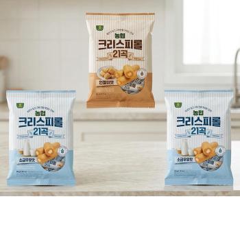 농협 크리스피롤 21곡 소금우유맛 400g 2개 + 인절미맛 400g 1개과자 디저트 탕 (S49322517)