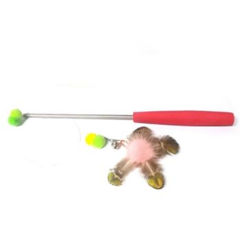 힐링타임 플라잉 공작나방 3단낚시대 고양이소형장난감 고양이노즈워크 고양이터그놀이