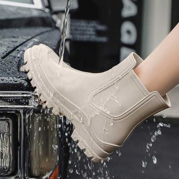 [오노마] ONM 바닷가 산책 비오는날 레인 슈즈 발목 앵클 장화 (41017238)