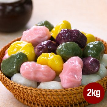굳지않는 수제 오색 깨송편 2kg (1kg*2봉)