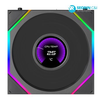 [서린공식] 리안리 UNI FAN TL FLEX LCD 120 블랙 1팩