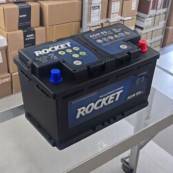 로케트 자동차배터리 AGM80 교환 차량용 밧데리