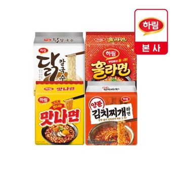 [더미식] 하림라면 김치/맛나면/훌라면/닭칼국수 16개 골라담기..[36025590]