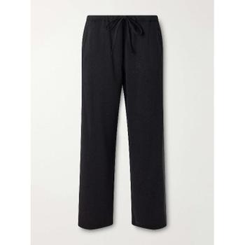 26 FW SECOND LAYER 블랙 팀 스트레이트 레그 드로스트링 라이오셀 트윌