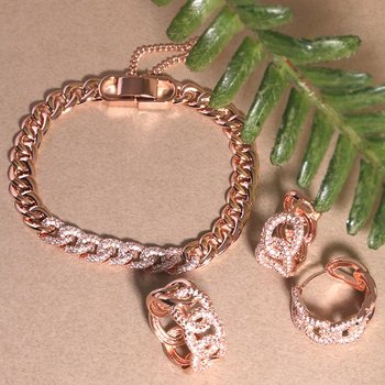 14k G.F 레위시아 볼드 귀걸이/팔찌/반지 SET SET0233
