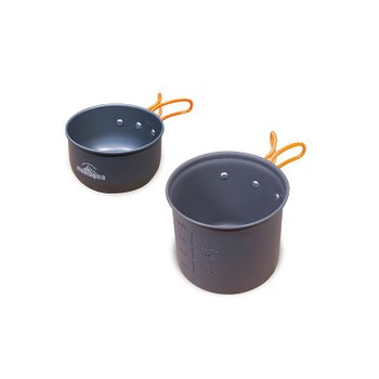 [해외] 해킹 Montagna 알루미늄 야외 쿠커 2P 세트 HAC3023 실버 Φ12.5×H10.5cm