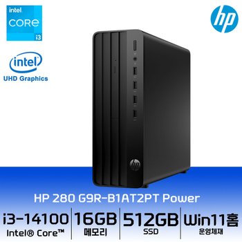 [공식] Pro SFF 280 G9R-B1AT2PT Power 데스크탑 i3-14100/16GB/512GB/Win11Home 미니 슬림