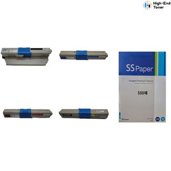 DDA 재생토너 오키 C530dn 4색+복사용지 500매