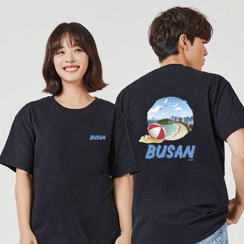 라운드티 키밍 부산 광안리 해운대 여행기념티 여행룩