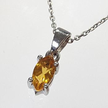 [블루케이] A급 황수정시트린 원석 목걸이241205-12 (S27713492)