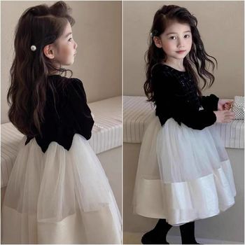 여아 키즈 필센블랙 스팽글 원피스 드레스_P369608151