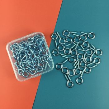 물음표 원형 고리 나사 피스 천장 걸이 나사못 50p