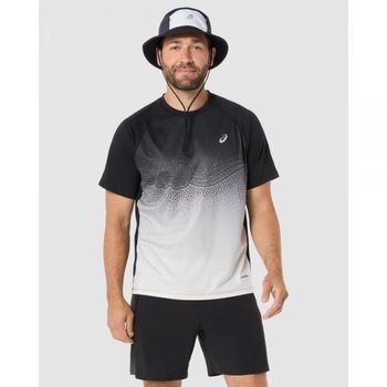 [해외] ASICS 아식스 로드 페이드 숏 슬리브 탑 - 남성용 퍼포먼스 블랙/크림 7703353