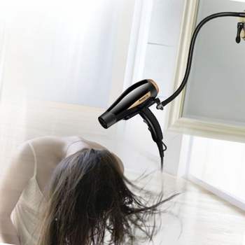 거울부착선반 헤어용품 드라이렉 자유로운손 테이블설치 스탠드드라이기 490X130mm 화장실수납