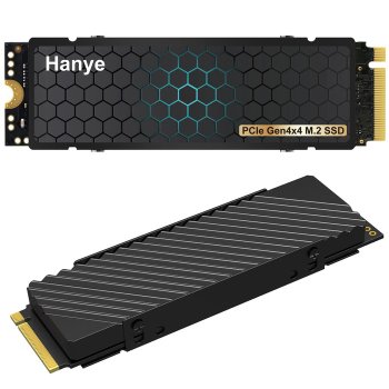[해외] 하녜 SSD 2TB PCIe Gen4x4 M.2 NVMe 2280 방열판 장착 PS5 호환 R:7450MB s W:6700MB s