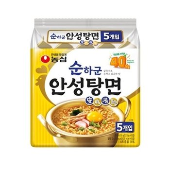 (행사)순하군 안성탕면 5입멀티 x 8개(총40개) 박스 (WD7825C)