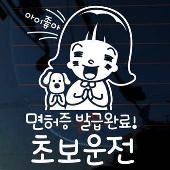 자동차스티커_면허증 발급완료 초보운전