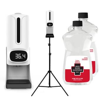 K9-PRO Plus 듀얼프로자동 손소독기 전용손소독제2개 자동손소독기 스탠드손소독기