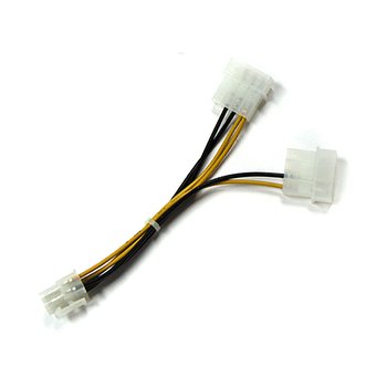 케이블메이트 12V VGA PCI 보조전원 케이블 (육각/IDEx2 to 6핀/15cm)