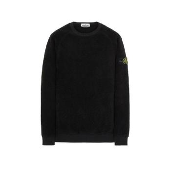[해외] 스톤 아일랜드 60234 코튼 파일 크루넥 스웨트셔츠 블랙   21FW 751560234-