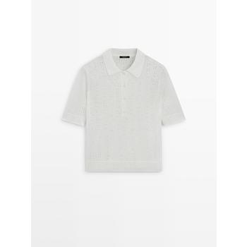 [해외] 마시모두띠 폴로 칼라 니트 스웨터 Gebrochen Weiss 5613542