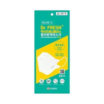 닥터프레시플러스 마스크 KF94 중형 흰색 개별 (450개입)
