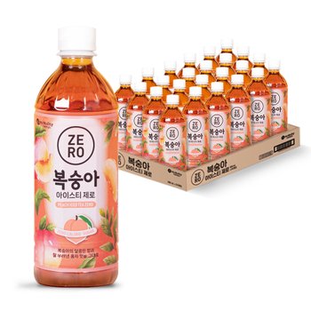 맥널티 복숭아 아이스티 제로칼로리 음료 500ml*24