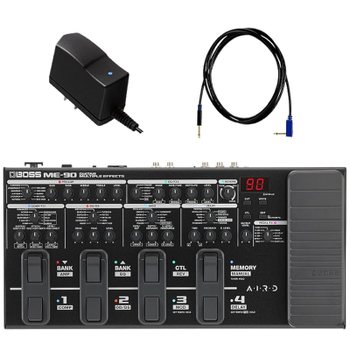 [해외] BOSS 멀티 이펙터 ME-90 전용 어댑터 PSA-100S2 VOX 기타 케이블 VGS-30 3종 세트