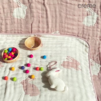 [신세계백화점][리틀아카이브][크레므앙팡] 치포 오가닉 6중직 거즈 블랭킷 BB(75X90)+네임택