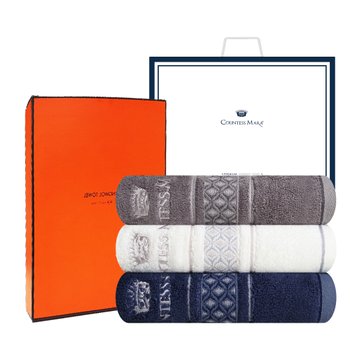 송월타올 뱀부얀 더블다이아 수건 3p 세트 창립기념 행사 기념품