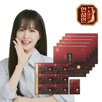농협홍삼 한삼인 홍기천 6년근 진세노이드 골드 50ml 30포 5개 +쇼핑백