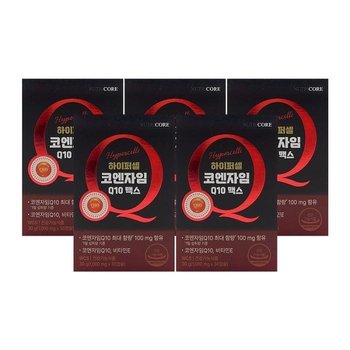 뉴트리코어 하이퍼셀 코엔자임Q10 맥스 1000mg x 30캡슐 x 5박스