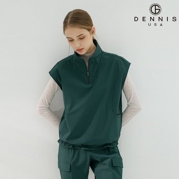 [DENNIS] 26SS신상 여성)스윙 포켓 반집업 아노락 그린_HD5SLTS022