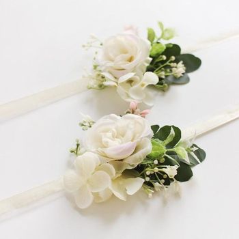 팔찌 이덜샤워 꽃 플라워 셀프 웨딩 스냅 스몰 촬영 소품 사진 꽃장식