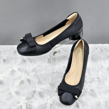 여성 리본 포인트 펌프스 X2HF50YP08 G-BLACK 2SD_JJ