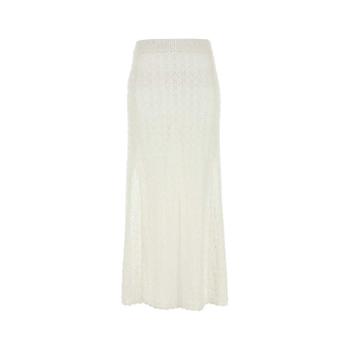 GANNI White crochet skirt K2546 135