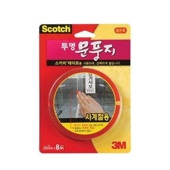 3M 스카치 2361 투명 문풍지 좁은 폭 8m 실내외 겸용 쓰리엠 문풍기 틈막이