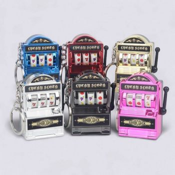 슬롯머신 미니어처 가방고리 움직이는 카지노 열쇠고리 가방 장식