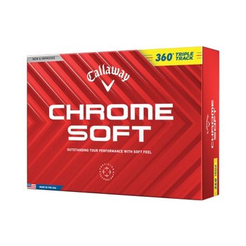 캘러웨이 정품 CHROME SOFT 24 360 TRIPLE TRACK 옐로우 3피스. TA2988778